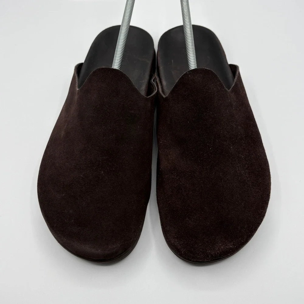 Walk London Clogs Mens Size 12 Brown Suede Mules Slip On Casual Minimalist